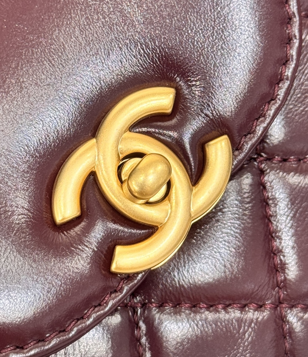 Mini Kelly Bag with Handle（Burgundy） - Mocuir