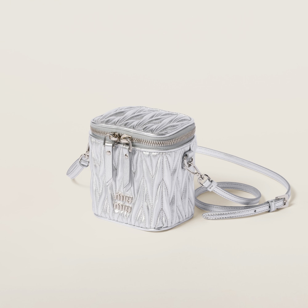 Matelassé nappa leather micro bag