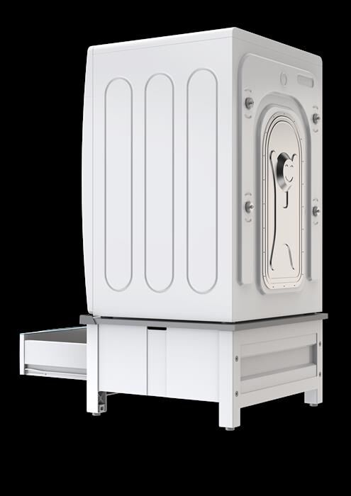 MELICONI - BASE SPACE EXTRA-Struttura bianca, ripiano grig