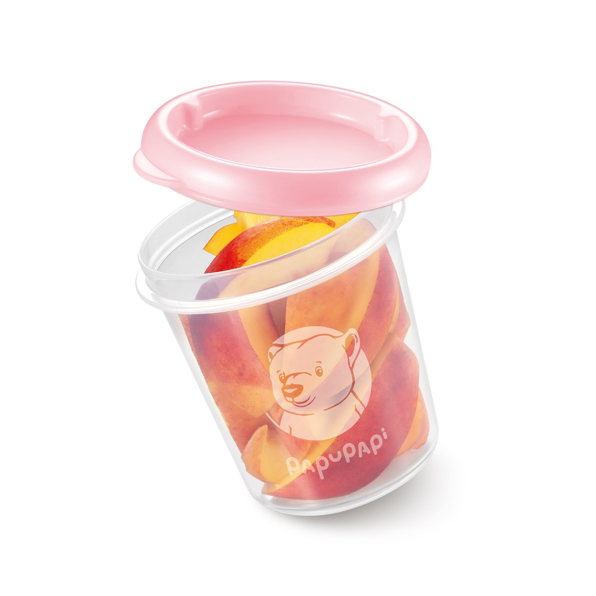 Dóza PAPU PAPI 200 ml, 2 ks, růžová