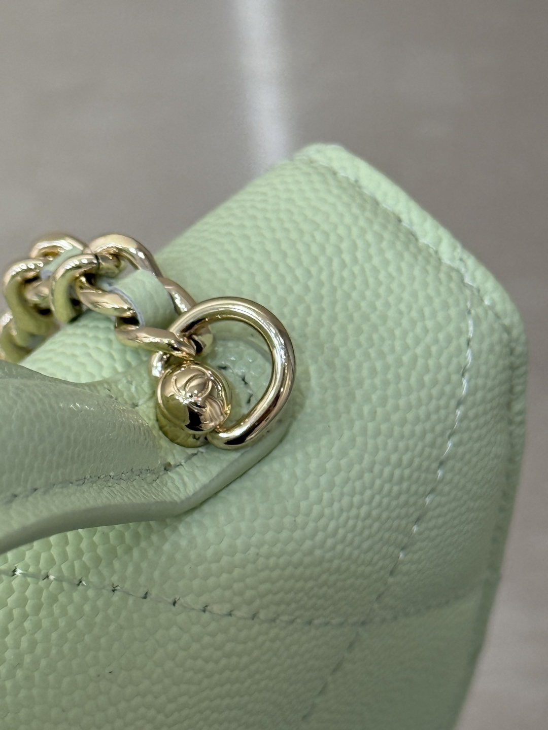 Classic Wallet On Chain with Top Handle（Light Teal） - Mocuir