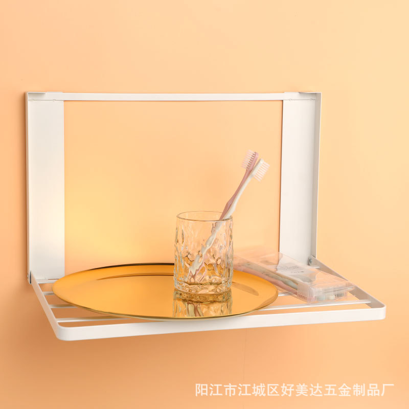 Installation-free Foldable Washing Machine Side Clothes Storage Shelf Refrigerator Fitting Rack Balcony Gap Magnetic Hanger