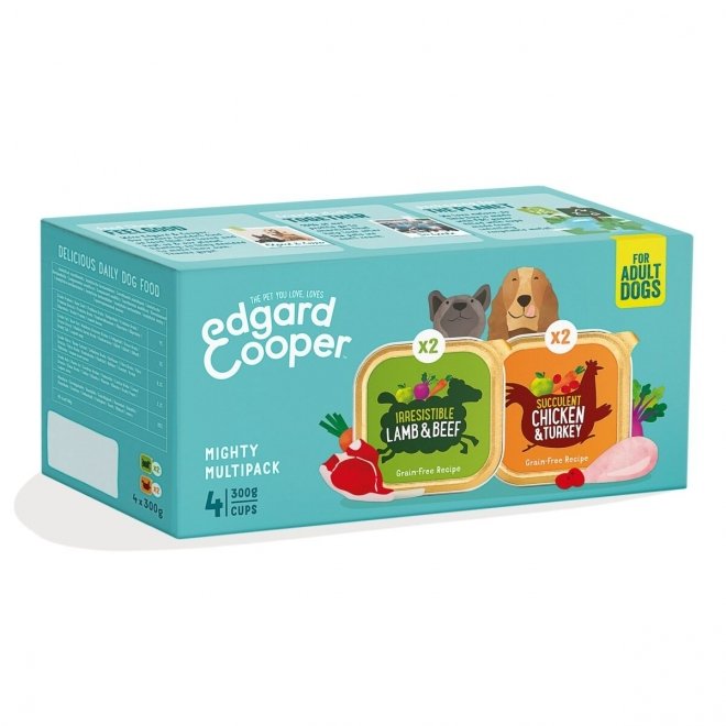Edgard & Cooper Dog Adult Multipack, 4x300 g