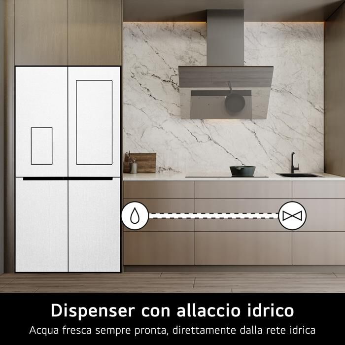 LG - Frigorifero 4 porte GMG960EVJE Classe E 638L-Black