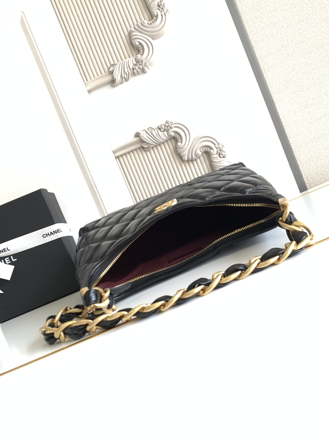 25 Black Hobo Bag (Model AS4382) - Mocuir