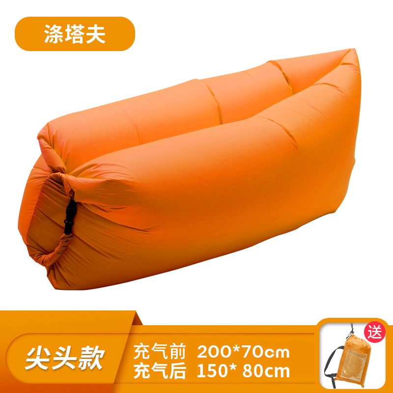 Outdoor Lazy Inflatable Sofa Air Mattress Nap Internet Popular Air Cushion Bed Folding Single Person Portable Camping Chair
