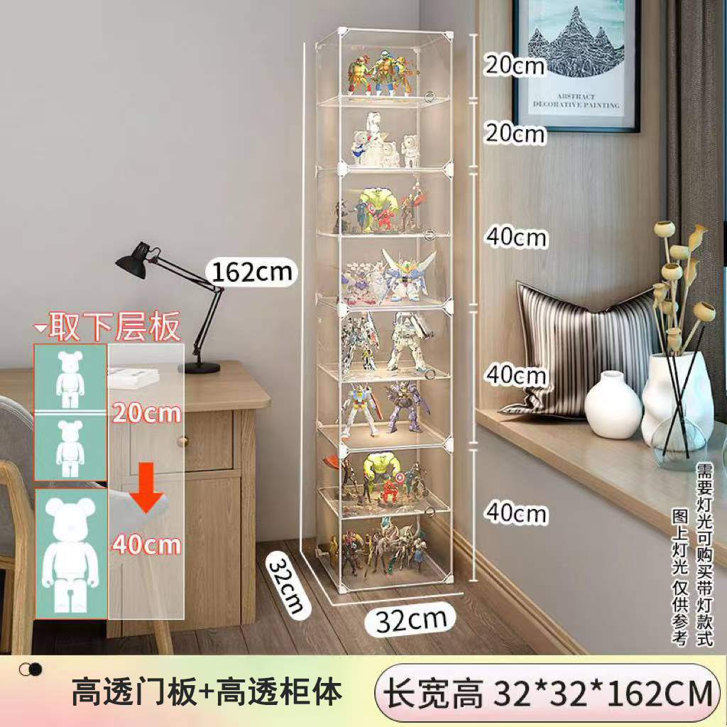 Customized Hand-Made Display Cabinet Building Block Storage Box Household Transparent Children's Toys Dust-Proof Model Display Shelf