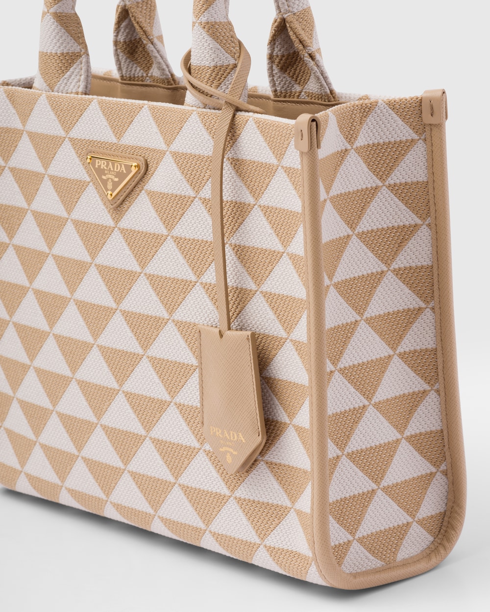 Small Symbole Embroidered Fabric Handbag