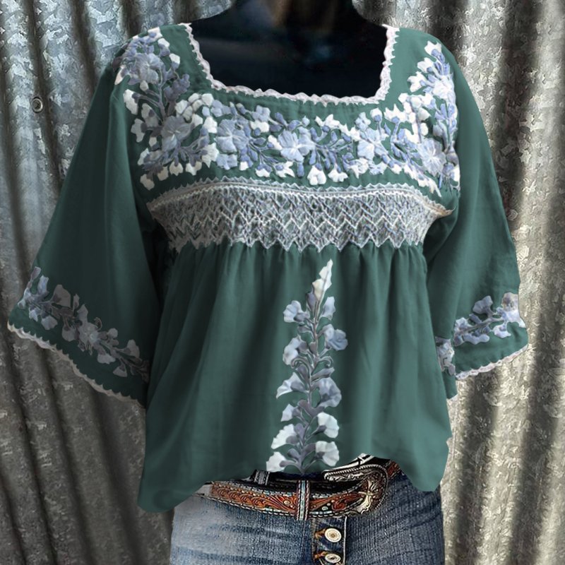 Women's Casual Flower Comfortable Graphic Tee