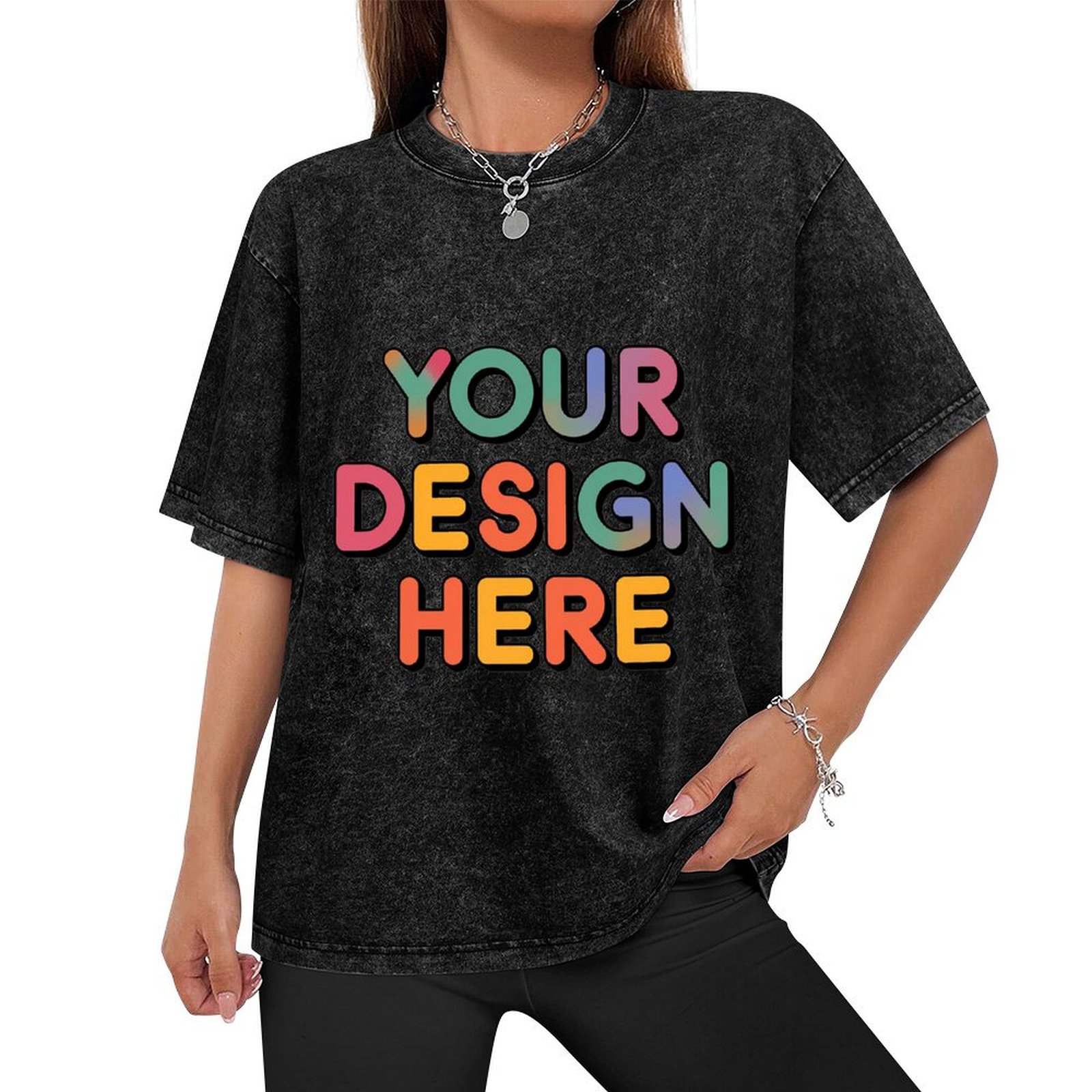 Personalized Custom Men’s Casual Cotton T-Shirt with Heat Transfer Design