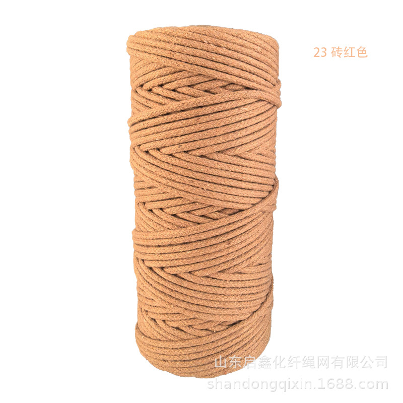 Braided rope drawstring decorative tapestry rope tag rope colored cotton rope