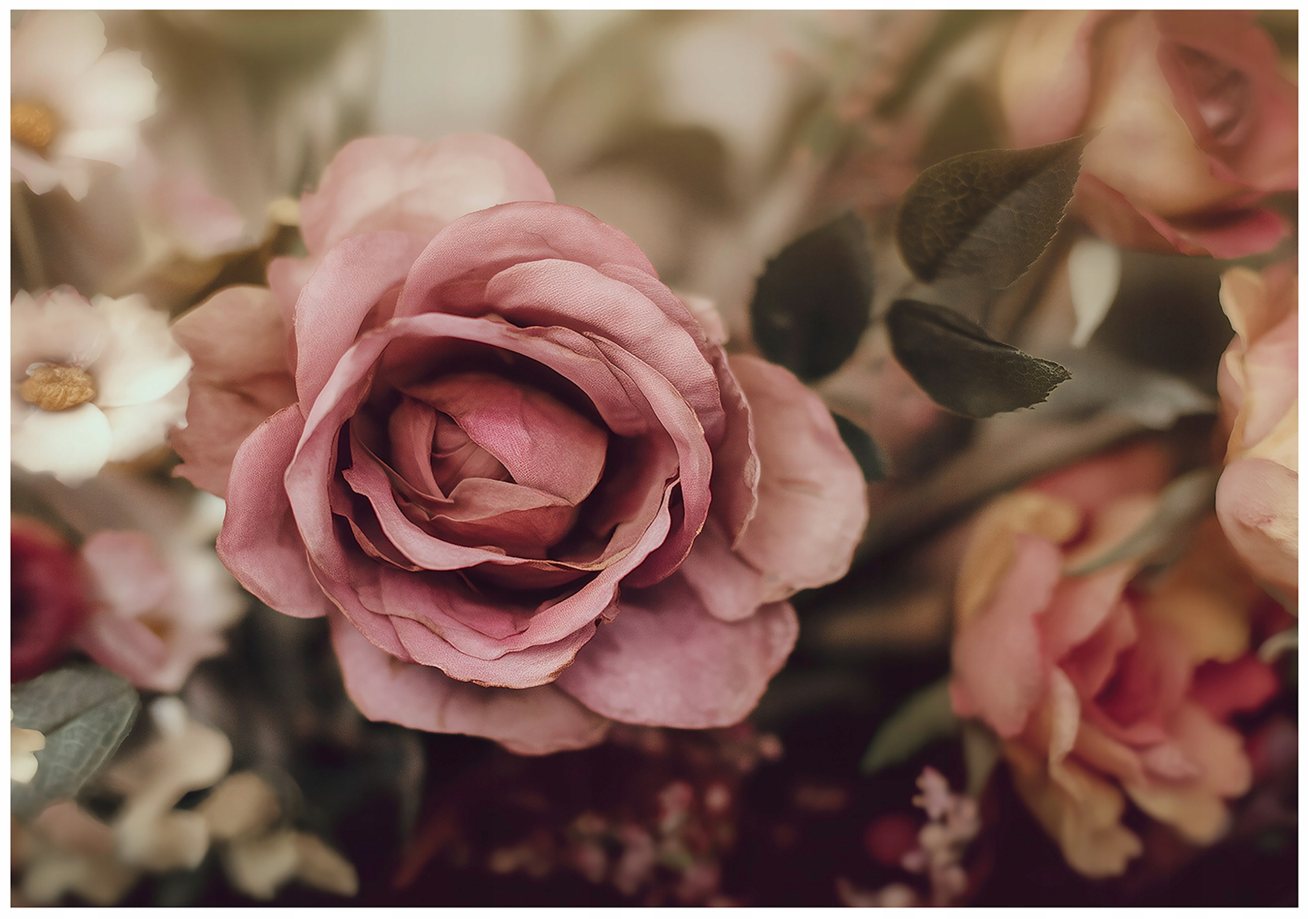 Wall mural flowers roses nature bedroom living room wallpaper non-woven