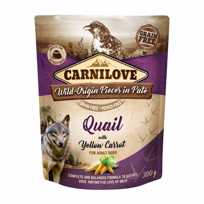 Carnilove Dog Quail Yellow Carrot Paté, 300 g