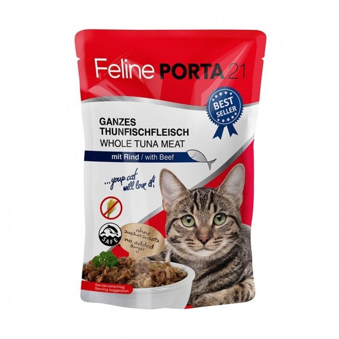 Feline Porta 21 tunfisk & biff 100g