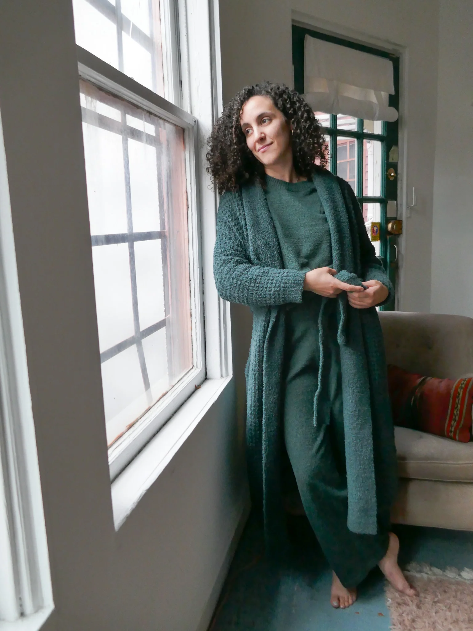 Eberjey Recycled Boucle Waffle Robe