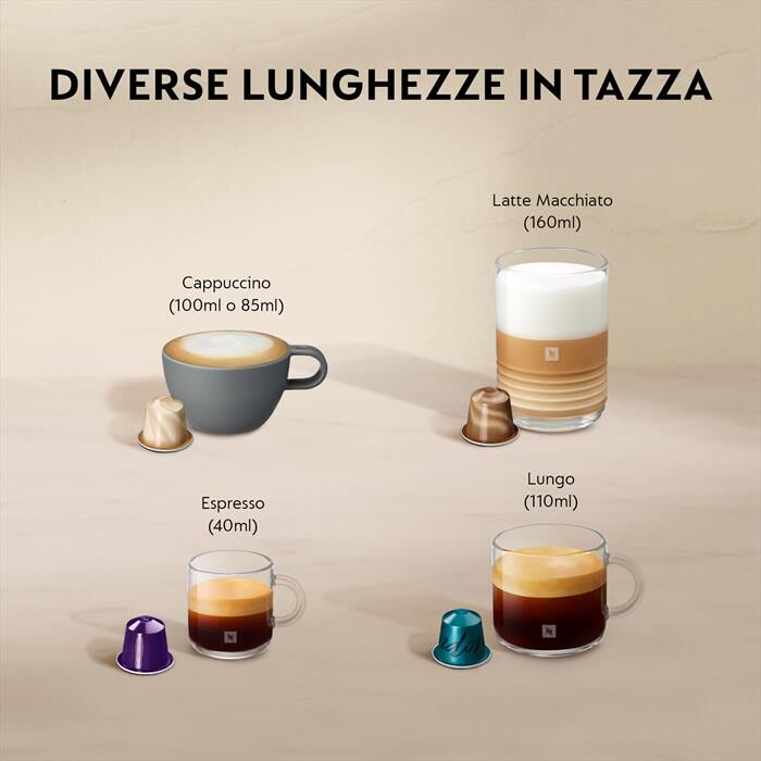 DE LONGHI - EN80.BAE Inissia & Aeroccino NESPRESSO-Nero