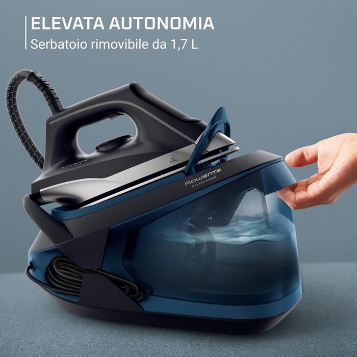 ROWENTA - VR8322 Ferro da stiro a vapore-Nero & Blu Hip Jungle