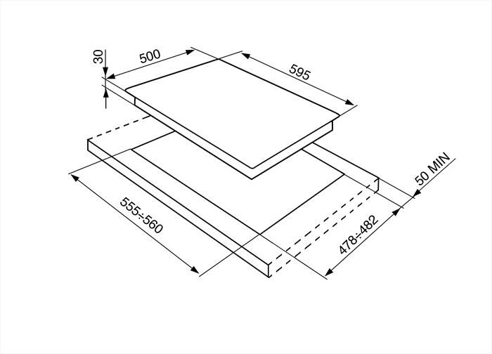 SMEG - Piano cottura a gas SRV864AVOGH2 0cm-Avena