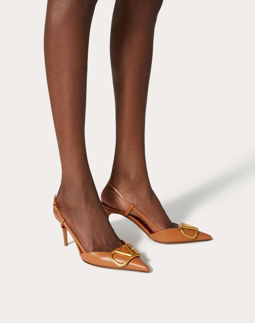 VLogo Signature Calfskin Slingback Pump 80mm / 3.15 in.