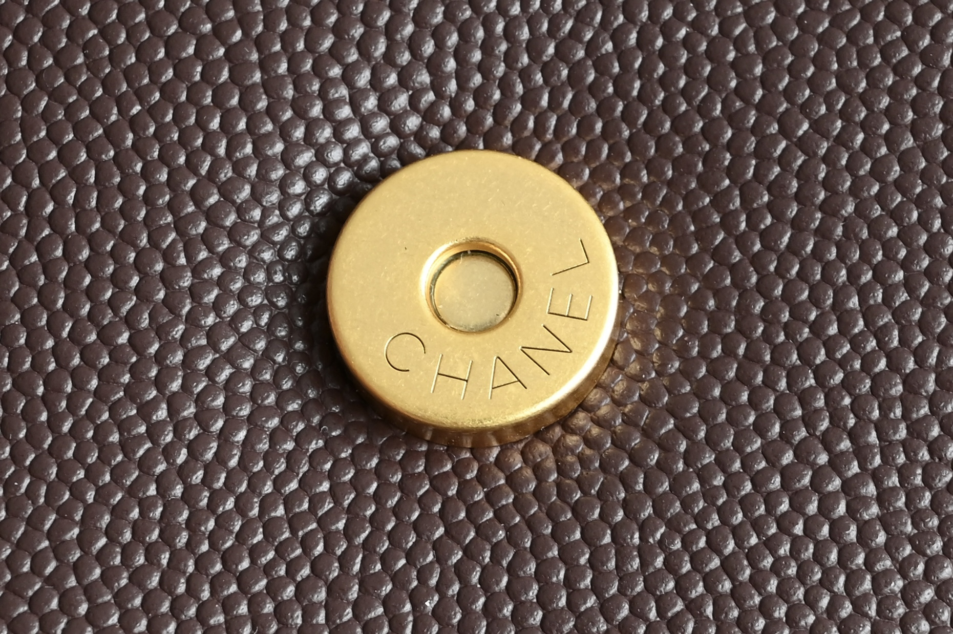 26P Pre-Collection Preppy Coco Small Flap Bag (AS6130) in Dark Burgundy Grained Shiny Calfskin (Caviar) with Gold-Tone Hardware - Mocuir