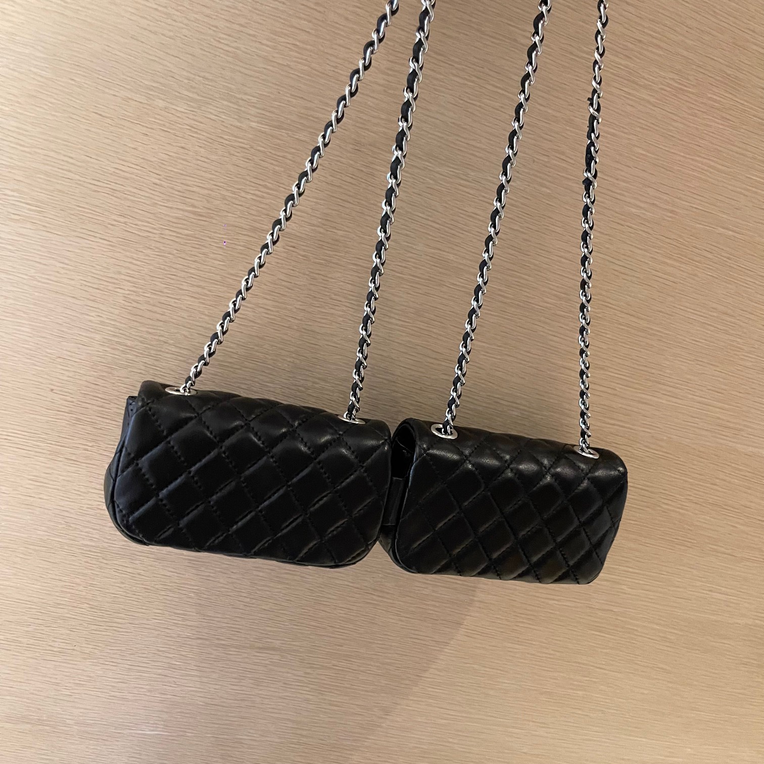 Black Quilted Lambskin Classic Flap Backpack with Silver-Tone Hardware - Mocuir