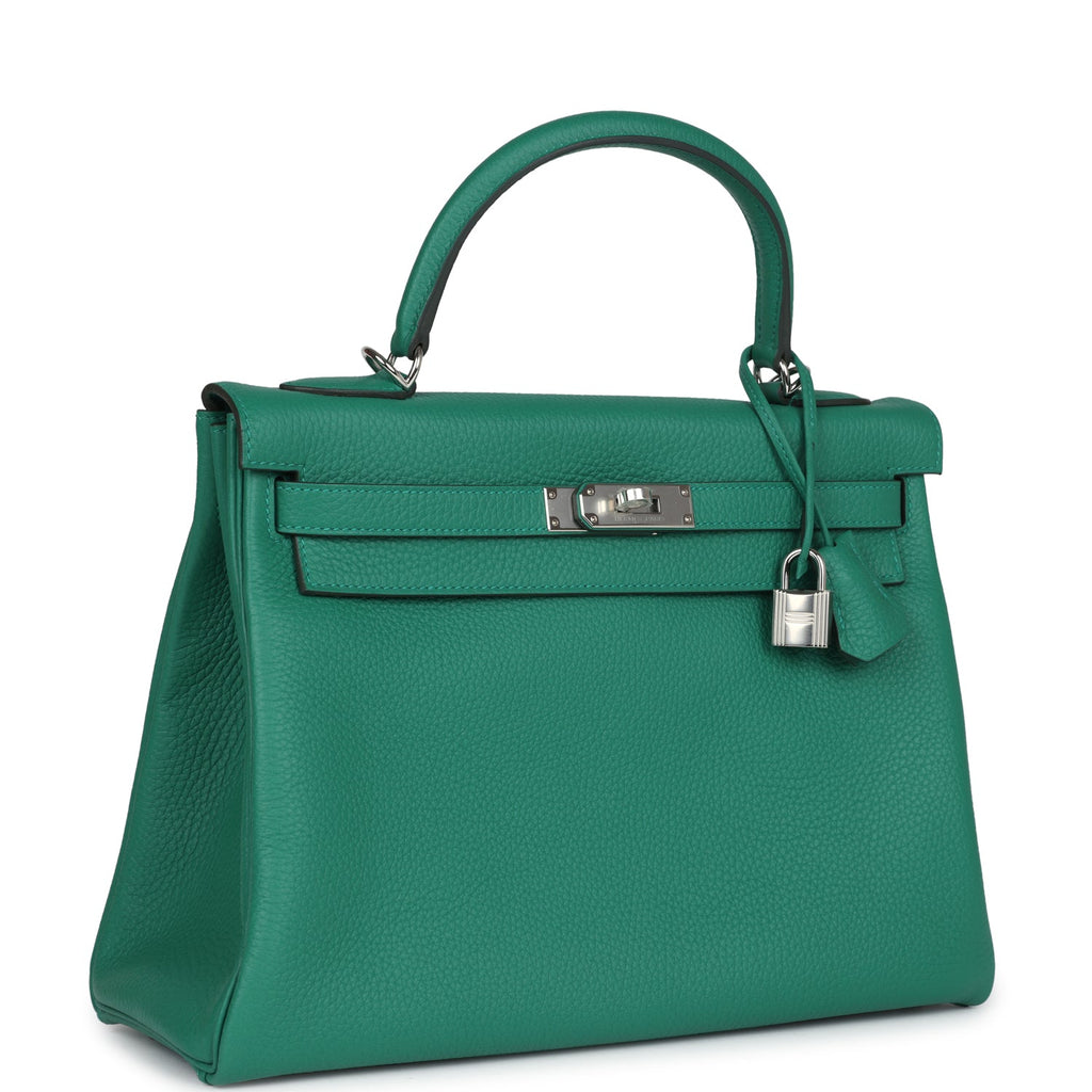 Kelly Retourne 32 Vert Vertigo Clemence Palladium Hardware