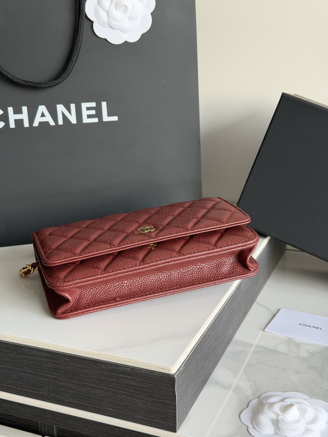 25C/26C Wallet On Chain（Burgundy） - Mocuir