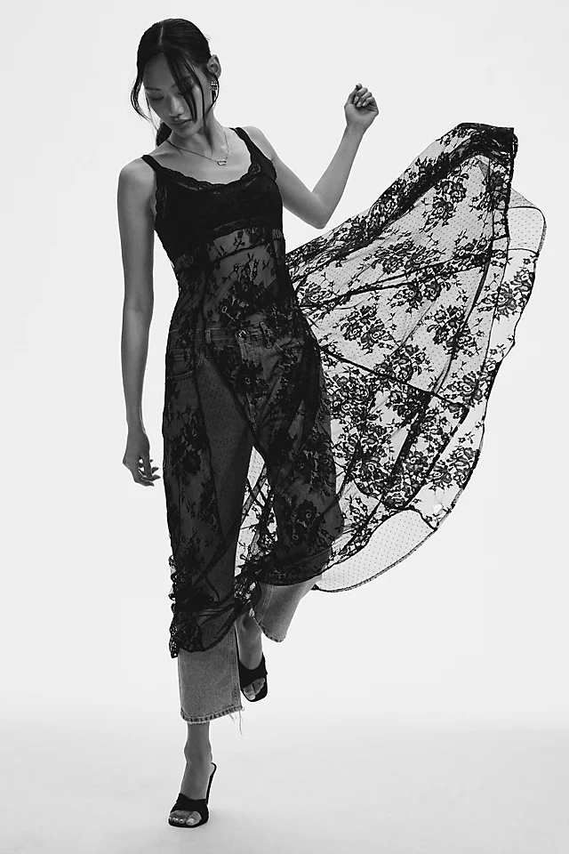 Mesh Maxi Dress CARBON