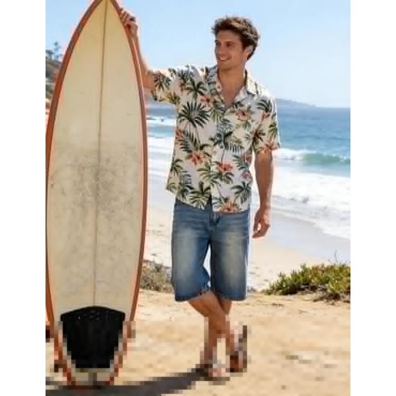 Men's Baggy Denim Cargo Shorts