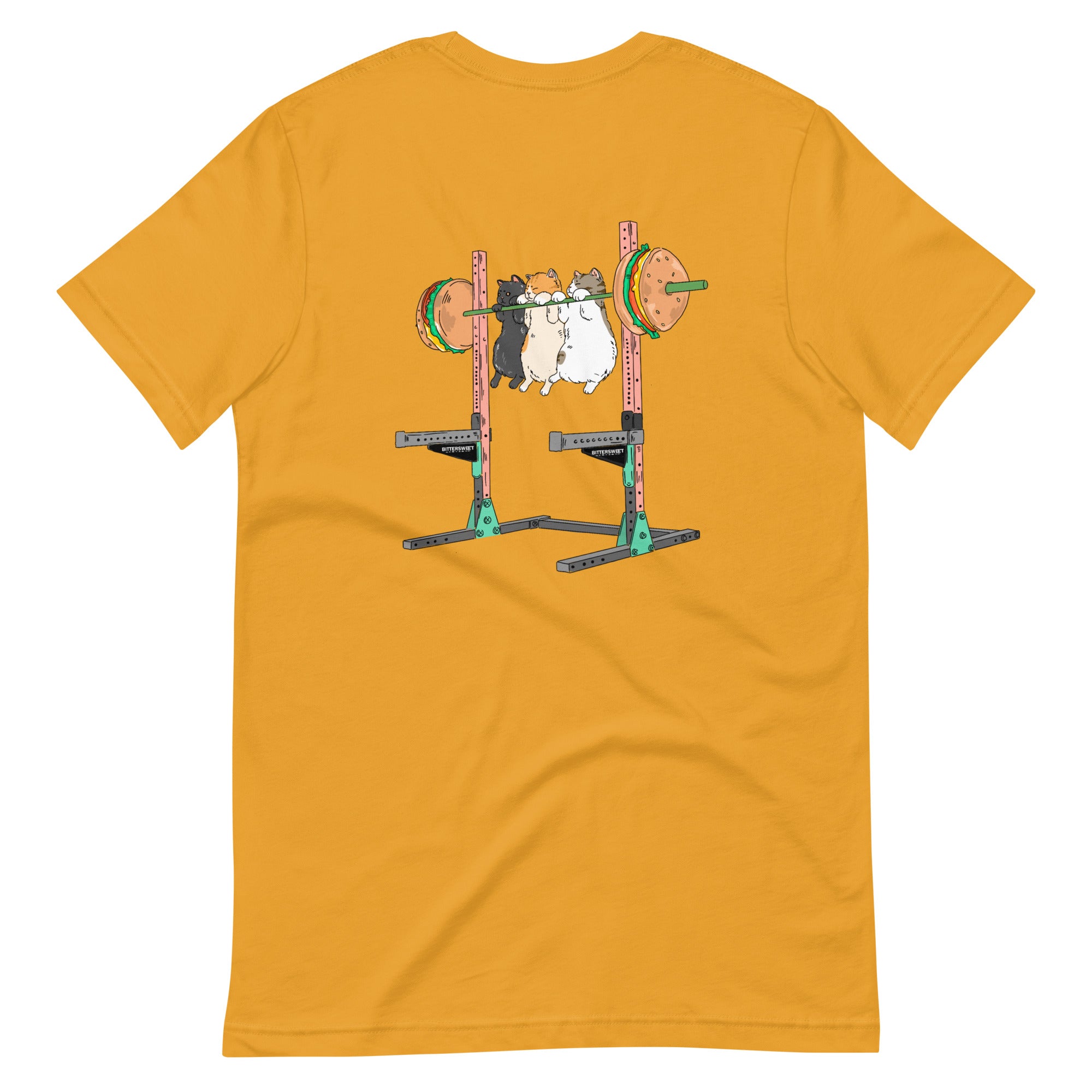 Squat stand challenge gym T-shirt. Cat T-shirt. gym wear