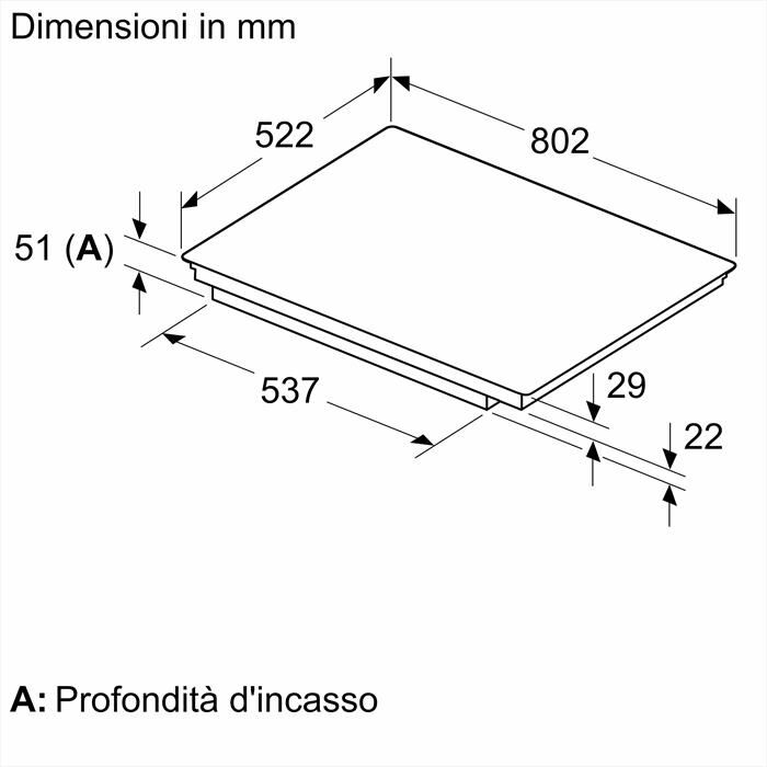 BOSCH - Piano cottura induzione PIV831HB1E 80,2 cm-Nero
