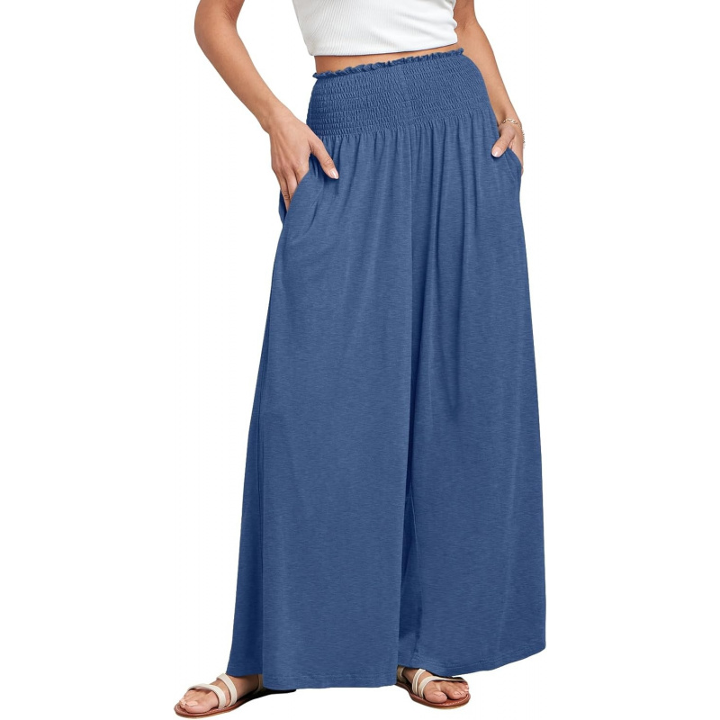Women Palazzo Pants Summer Boho Wide Leg