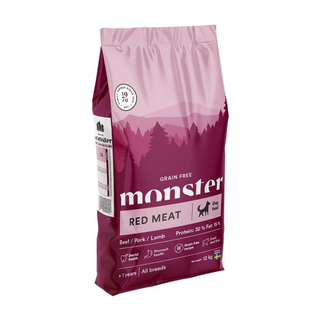 Monster Dog Adult Grain Free Red Meat Beef, Pork & Lamb
