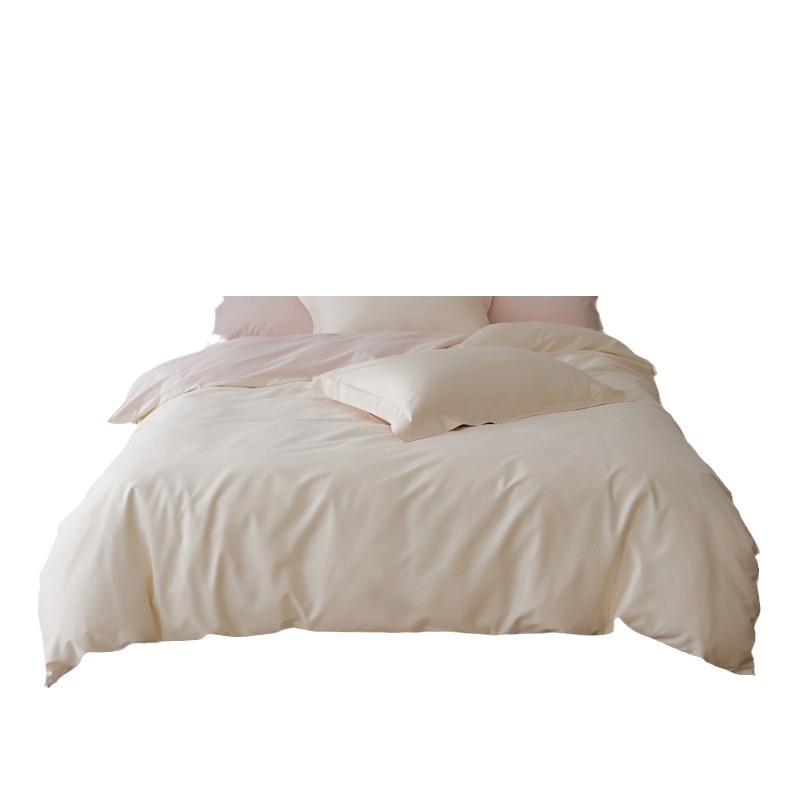 High-grade 100S long staple cotton satin bed sheet four-piece set cotton cotton girl heart quilt cover bedding