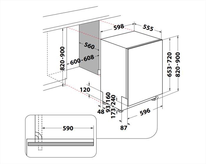 HOTPOINT ARISTON - Lavastoviglie H2I HUD526 AS Classe E 14 coperti
