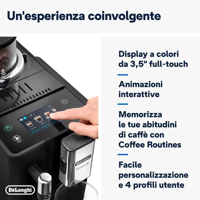 DE LONGHI - Macchina da caffé Rivelia EXAM440.35.B-Nero (onyx black)
