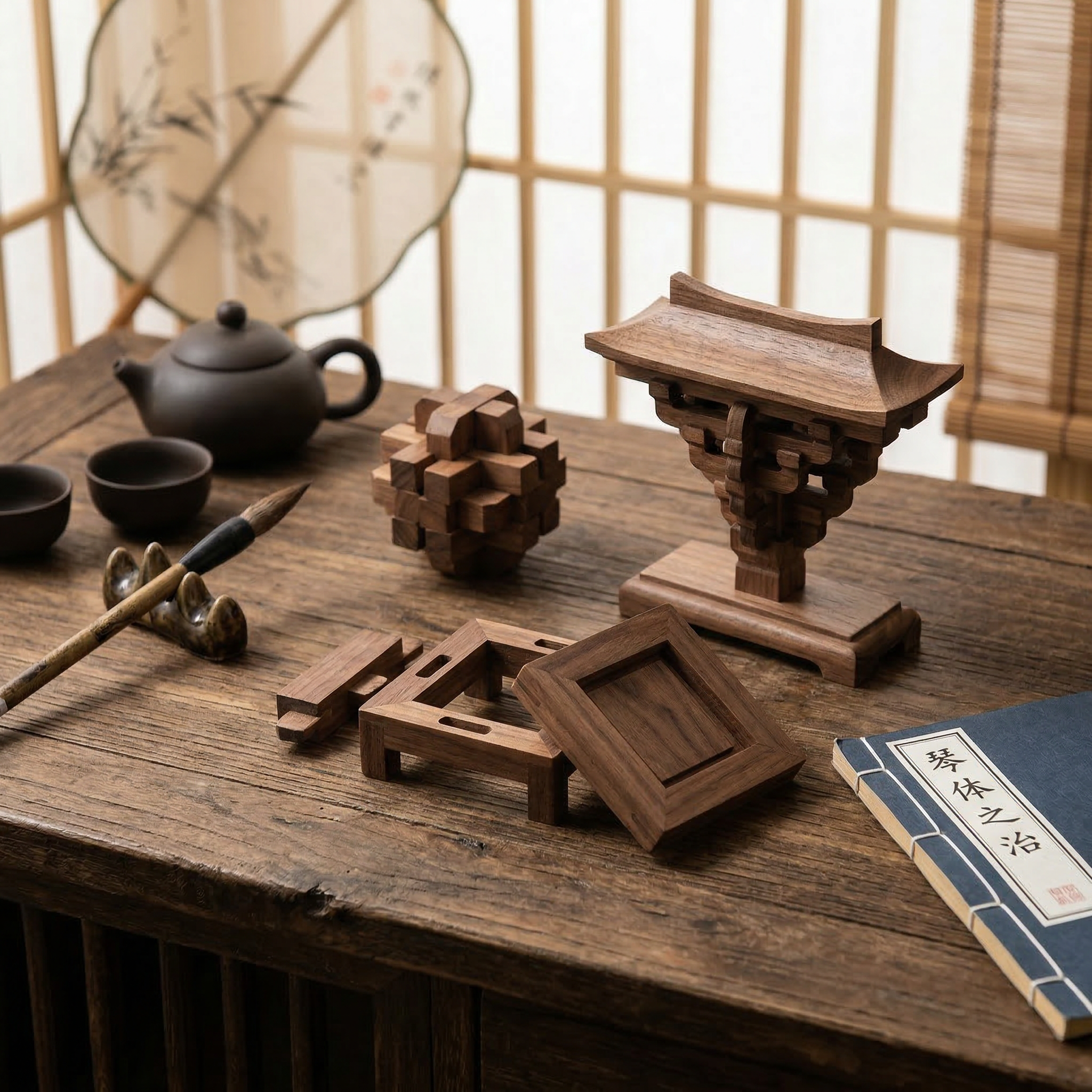 Puzzle and Stress Relief: Advanced Jigsaw Series 益智解压·榫卯进阶拼图系列/聚焦专注力训练与解压需求，兼具趣味性与挑战性，适配全年龄段人群休闲玩乐