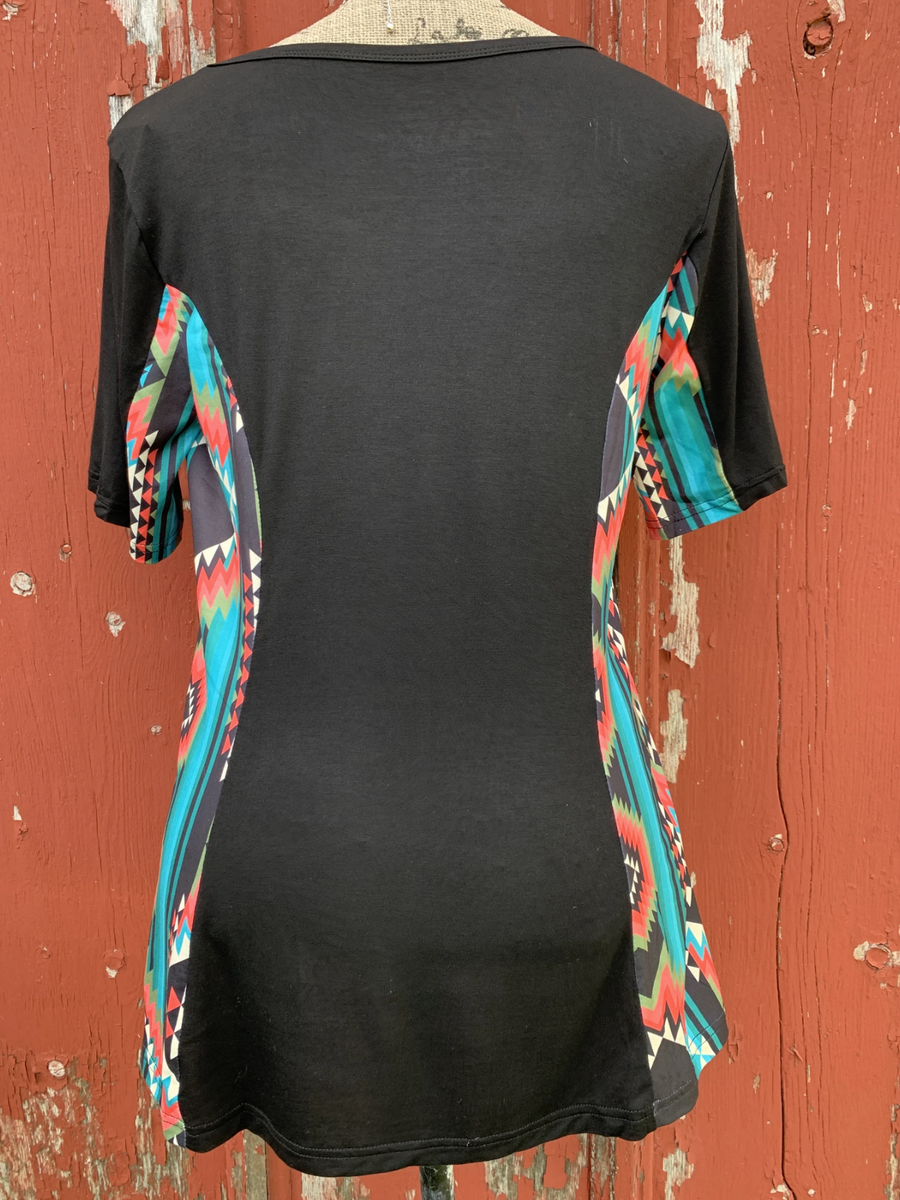 Printed Crew Neck Cotton-Blend Casual Shirts & Tops