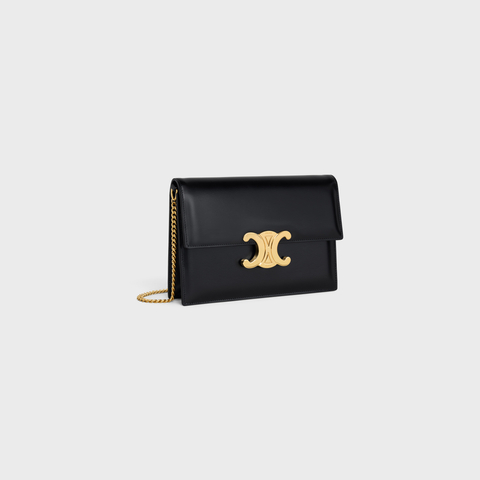 CLUTCH SOIR IN SHINY CALFSKIN BLACK