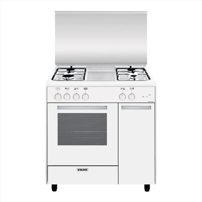 GLEM GAS - Cucina a gas AS854GX Classe A-Bianco