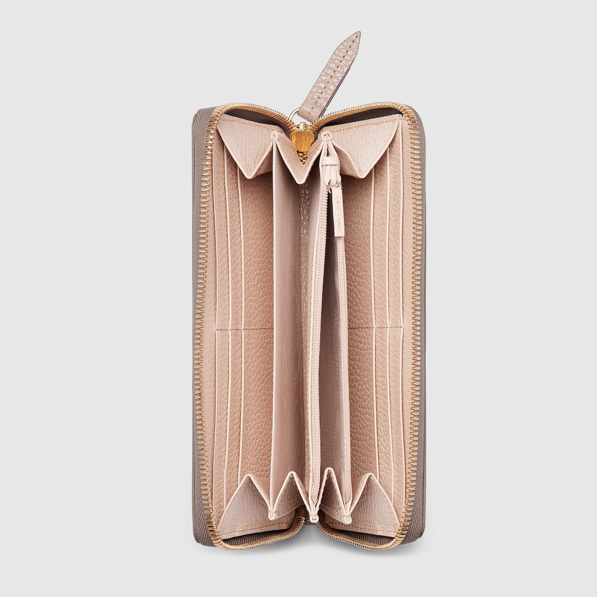 GG Marmont Pink Interior Zip Around Wallet