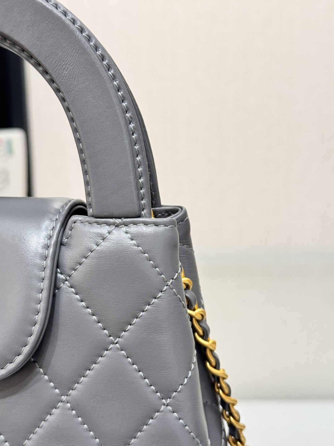 Mini Kelly Bag with Handle（Medium Grey） - Mocuir