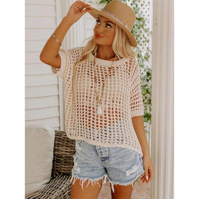 Crochet Tops for Women Off The Shoulder Beach