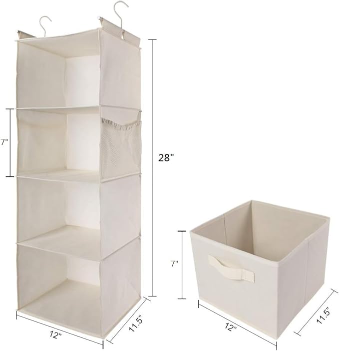 DIVIDERLY 4-Shelf Hanging Closet Organizer