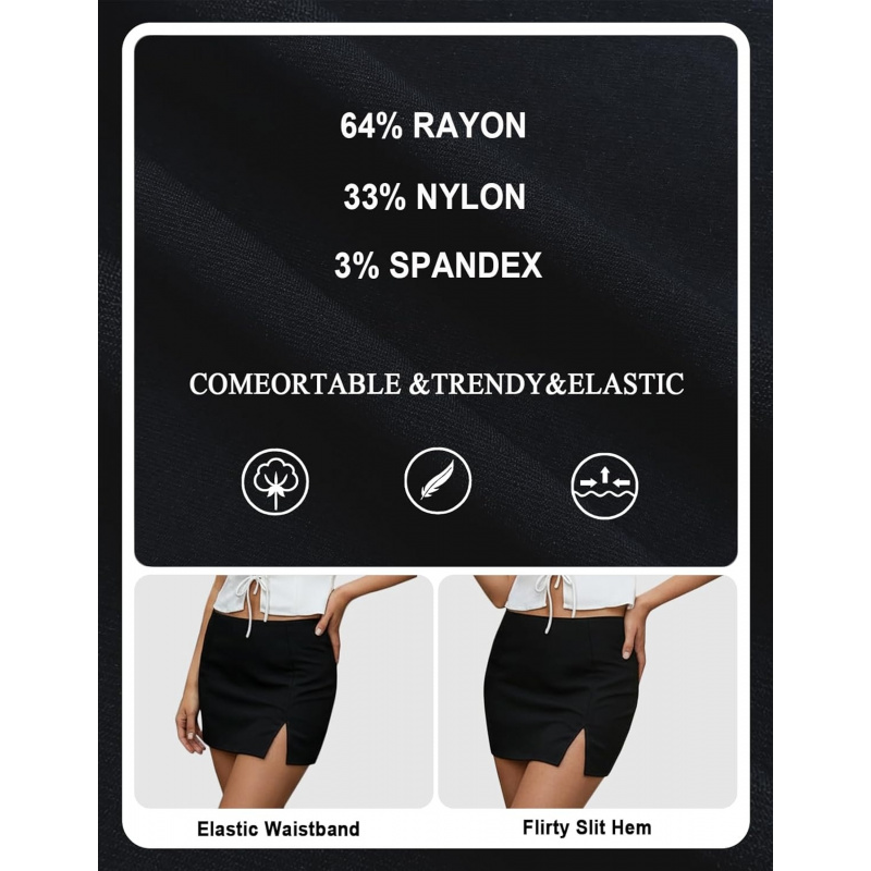 Black Mini Skirt Women's High
