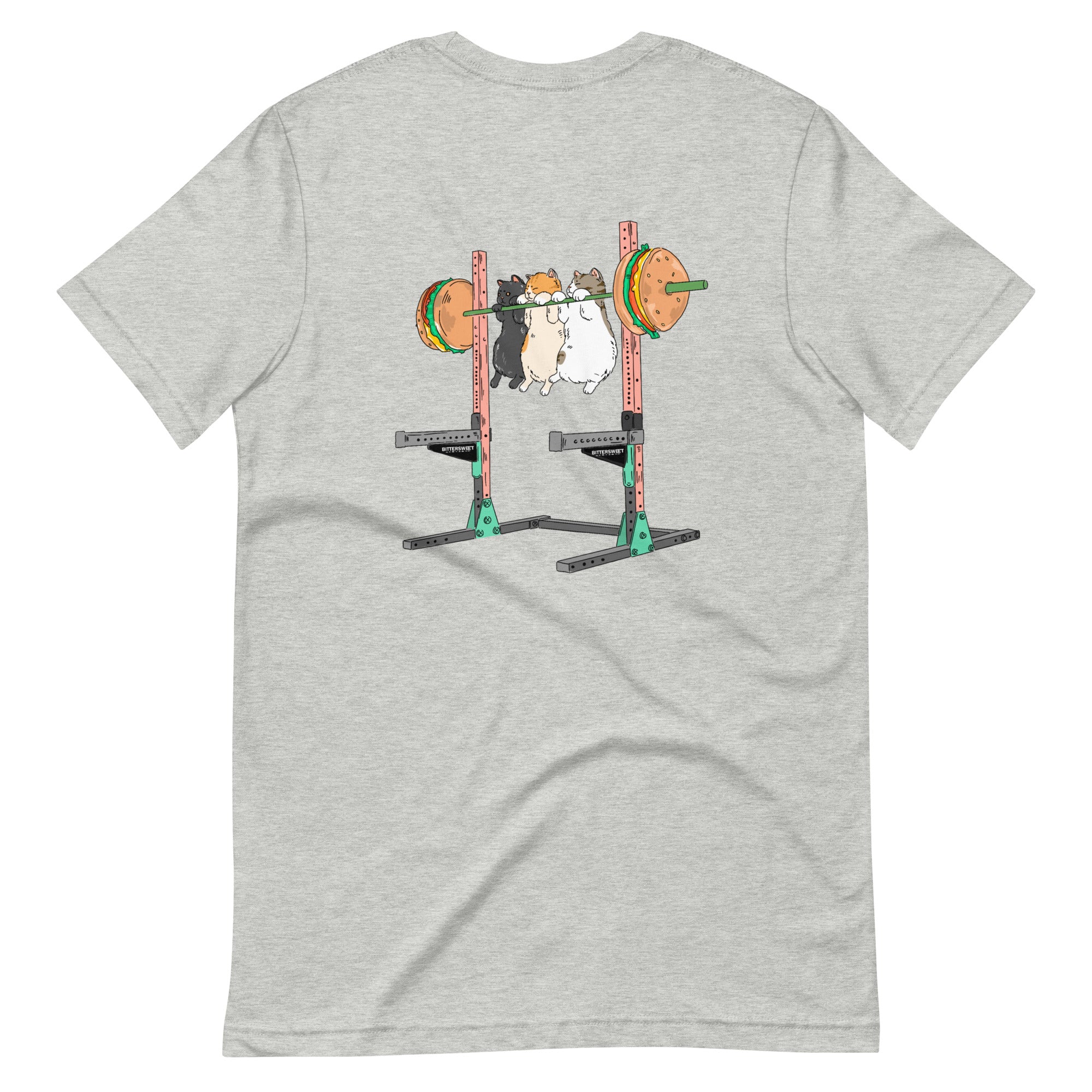 Squat stand challenge gym T-shirt. Cat T-shirt. gym wear