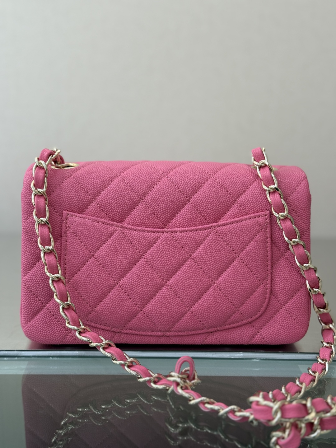 Mini Classic Flap Handbag（Pink） - Mocuir