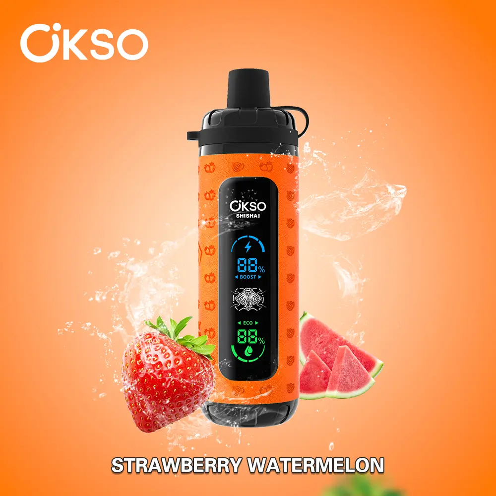 （3 pieces）OKSO ShiSha Max 40000 40K Puffs Newest LED Display Leather Disposable Vape Pen