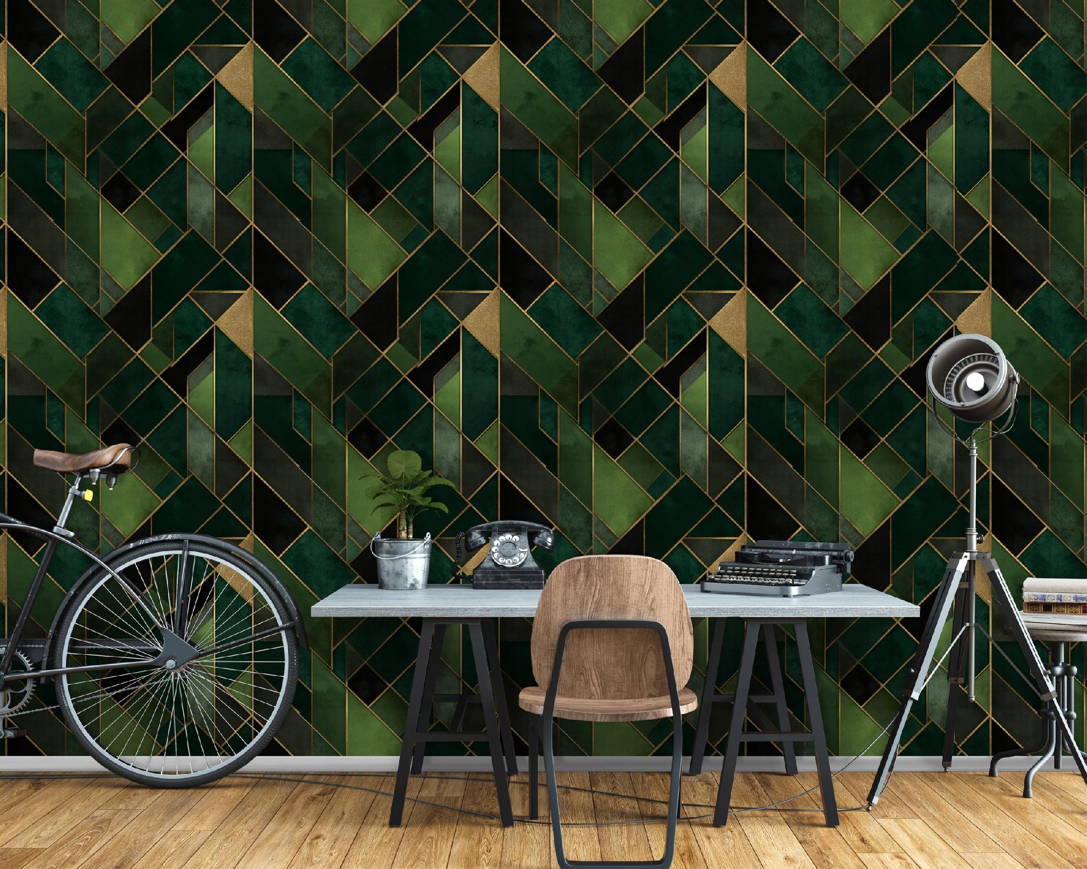 Abstract glamour wallpaper on non-woven fabric for living room and bedroom walls