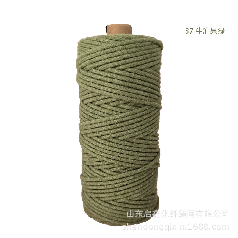 Braided rope drawstring decorative tapestry rope tag rope colored cotton rope